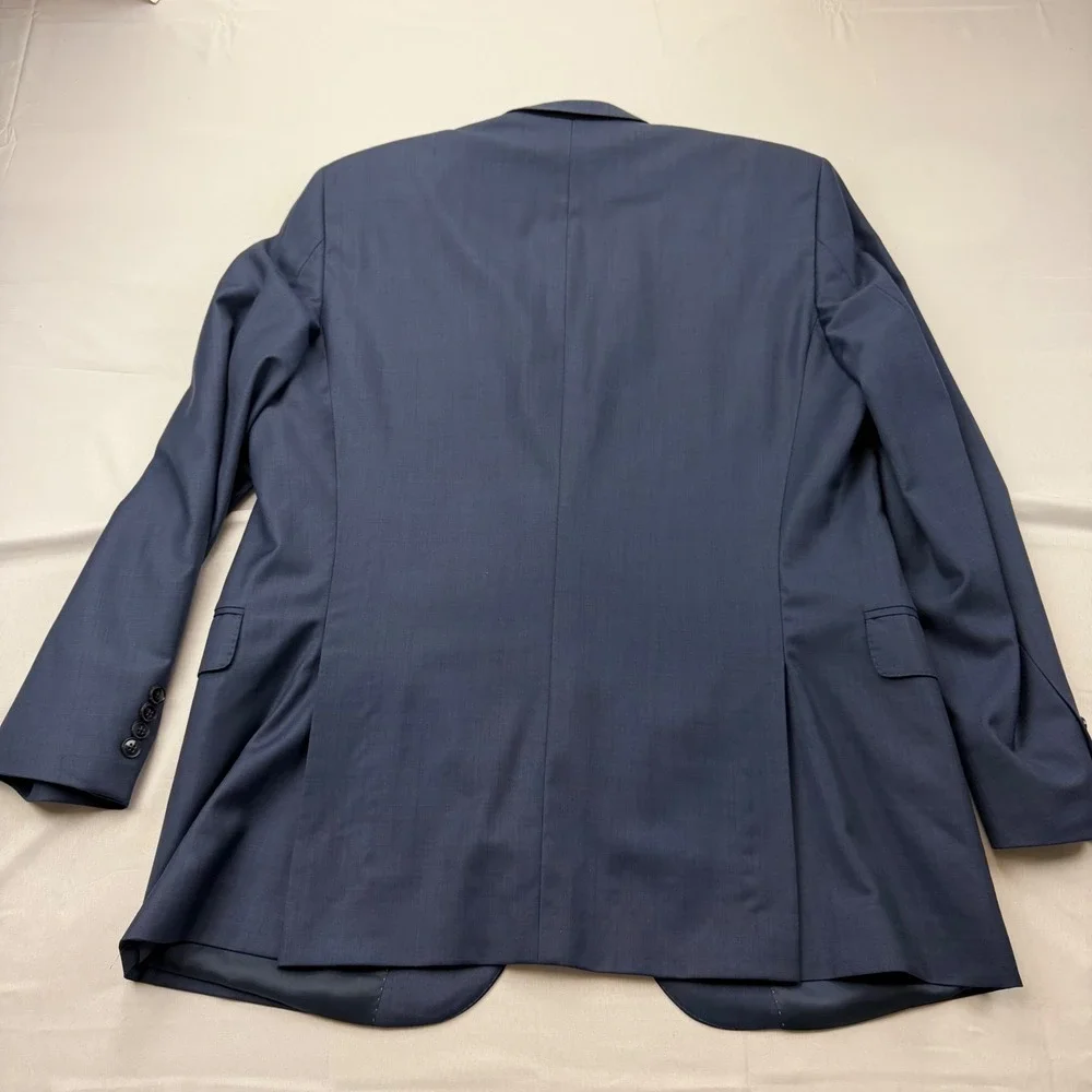 Peter Millar Blazer Mens 48T‎ Blue 100% Wool 2 Button Tailored Suit Jacket